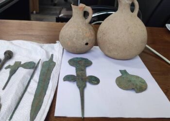 ۲۸ شیء تاریخی متعلق به عصر آهن به یگان حفاظت مازندران اهدا شد