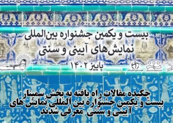 چکیده مقالات راه‌یافته به بخش سمینار جشنواره آیینی و سنتی