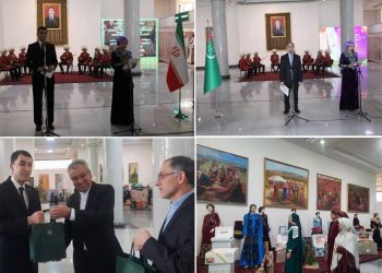 افتتاح نمایشگاه مدولباس ایران و ترکمنستان در شهر عشق‌آباد