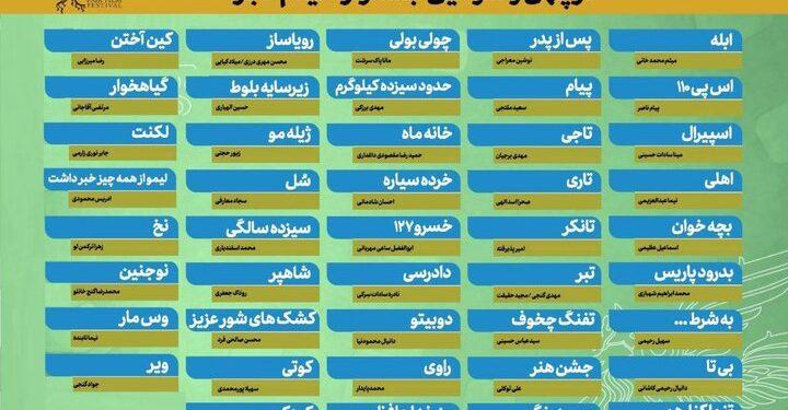 اسامی آثار کوتاه «فیلم فجر» اعلام شد