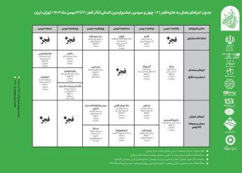 انتشار جدول اجراهای بخش «فراگیر» چهل و سومین جشنواره تئاتر فجر