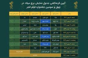 مراسم قرعه‌کشی جدول نمایش آثار جشنواره فیلم فجر