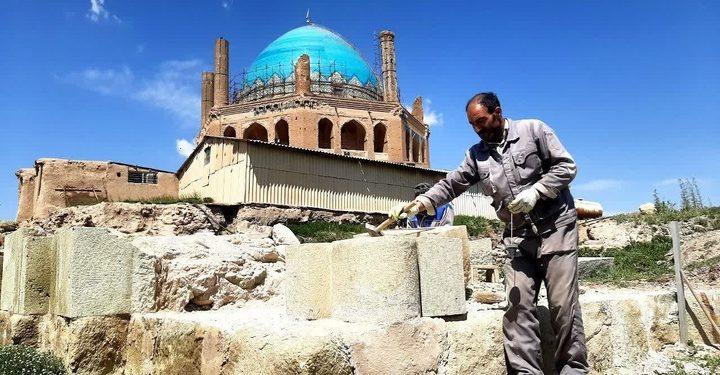 آغاز فاز دوم مرمت بخش جنوبی ارگ گنبد سلطانیه 1 فاز دوم مرمت بخش جنوبی ارگ گنبد سلطانیه