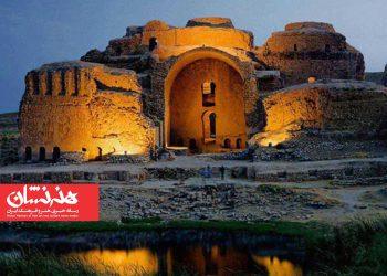 آغاز عملیات نورپردازی کاخ اردشیر فیروزآباد